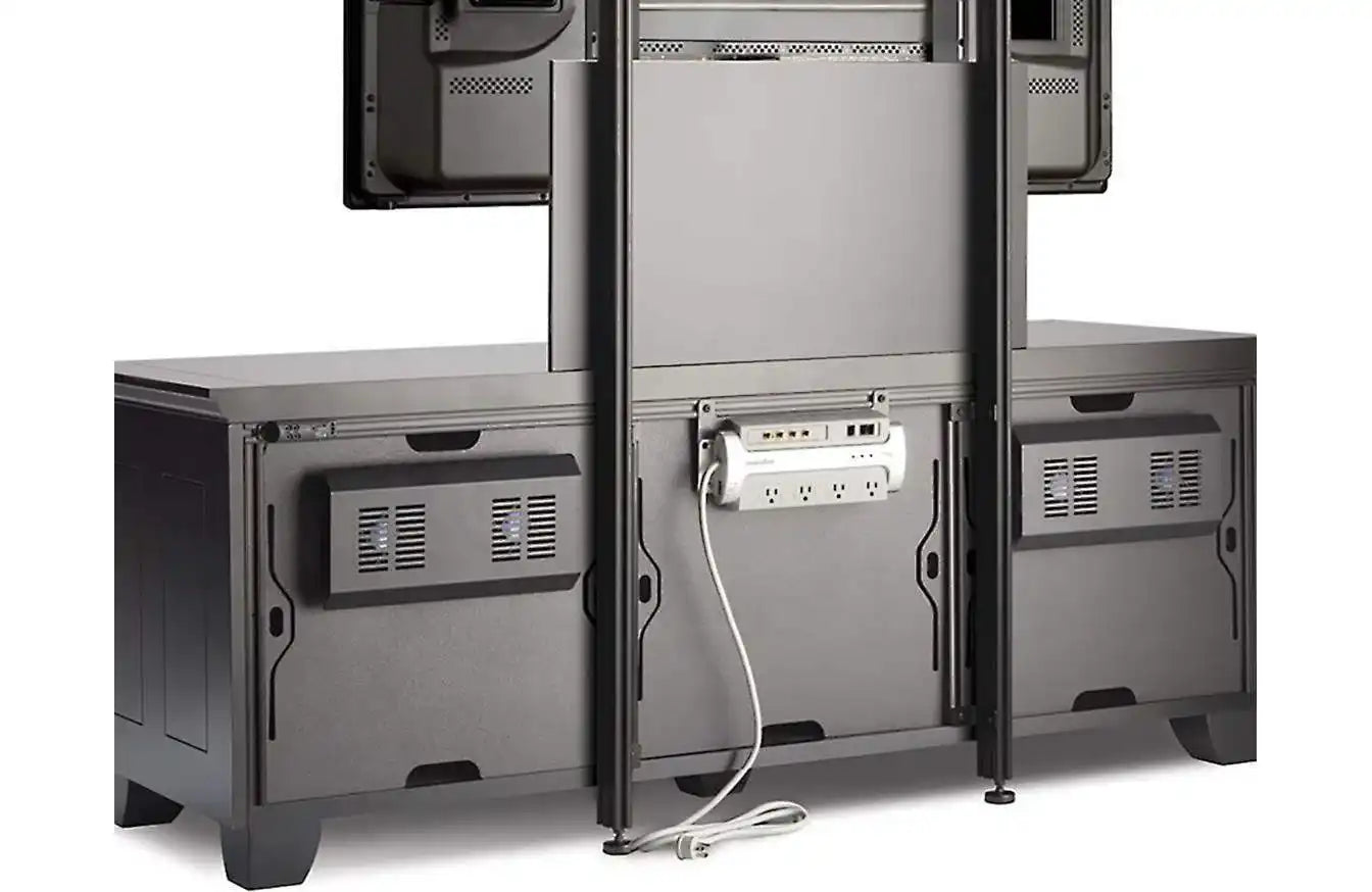 Salamander Factory Installed C-Frame 20" Standard Rear Panel w/Active Cooling (Black) - FI/AC20 Racks Salamander Designs