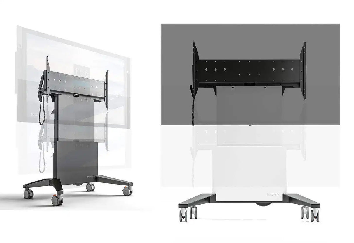 Salamander X-Large Electric Lift Mobile Display Stand, White Collaboration Furniture Salamander Designs