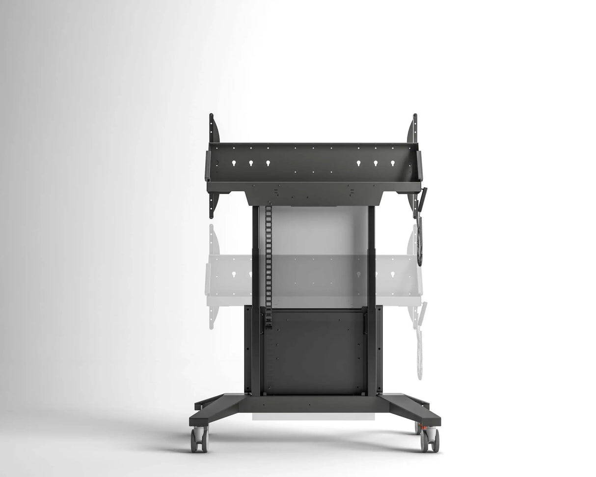 Salamander X-Large Electric Lift Mobile Display Stand, White Collaboration Furniture Salamander Designs