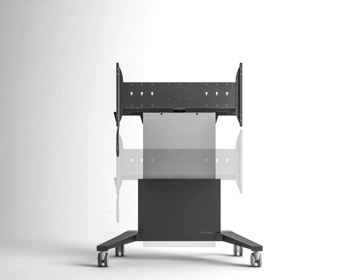 Salamander X-Large Electric Lift Mobile Display Stand, White Collaboration Furniture Salamander Designs