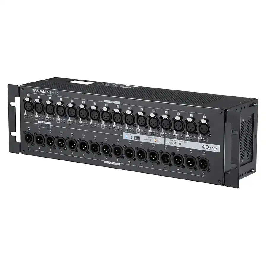 Tascam SB-16D 16 Mic In/16 Line Out Analog/Dante Converter Audio Players & Recorders Tascam