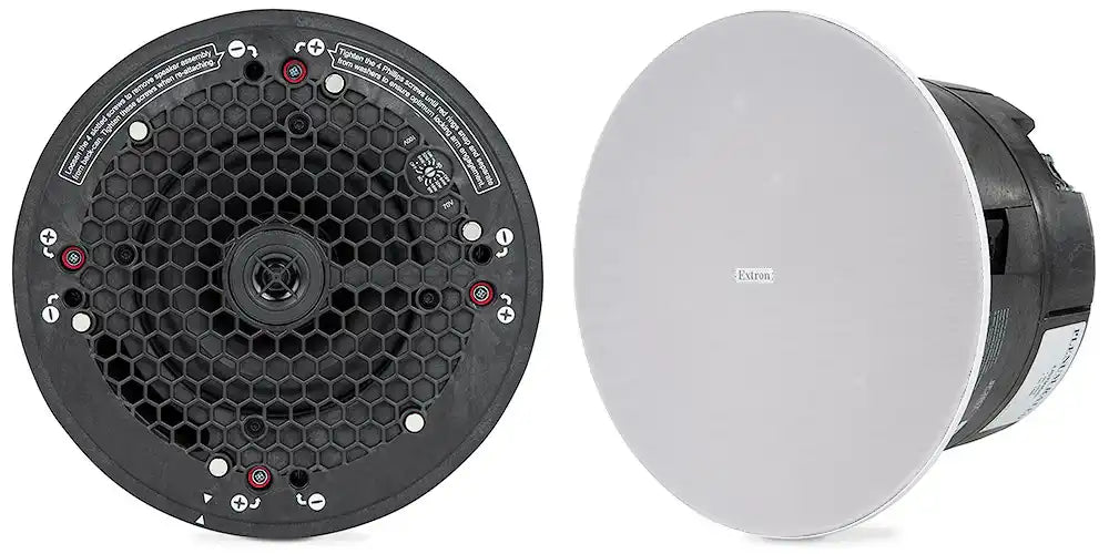 Extron SF 26CT 6.5" 2-Way Ceiling Spkrs, 70/100V, Complete Pair Room Reservation Extron