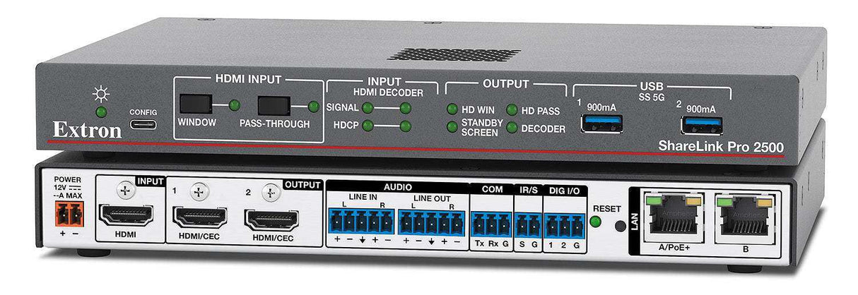 Extron ShareLink Pro 2500 4K Dual Screen Wireless Presentation System Video Conferencing Extron