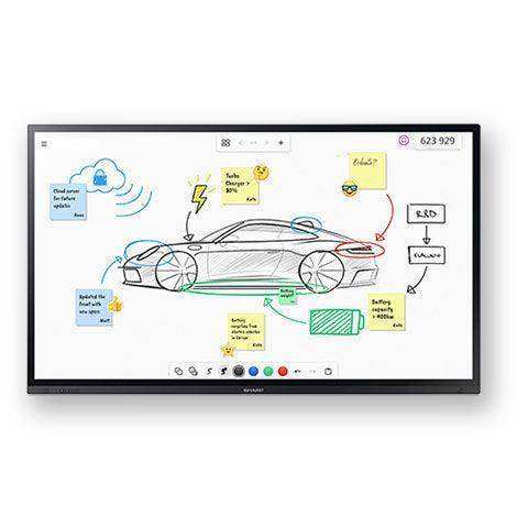 Sharp 75" 4K 3840X2160 Ultra-HD LED LCD Display 450 nits, 24/7 - PN-LA752 Interactive Displays Sharp