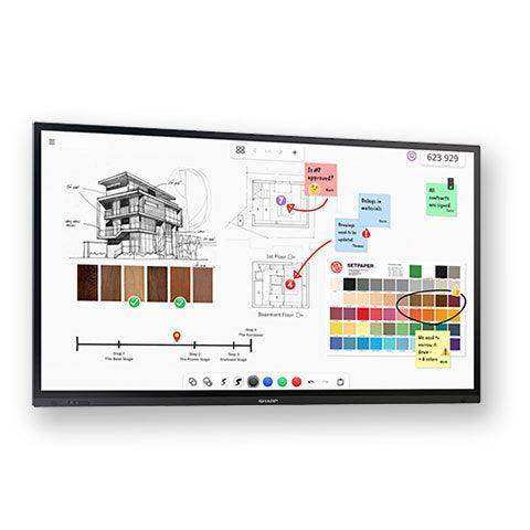 Sharp 86" 4K 3840X2160 Ultra-HD LED LCD Display 450 nits, 24/7 - PN-LA862 Interactive Displays Sharp