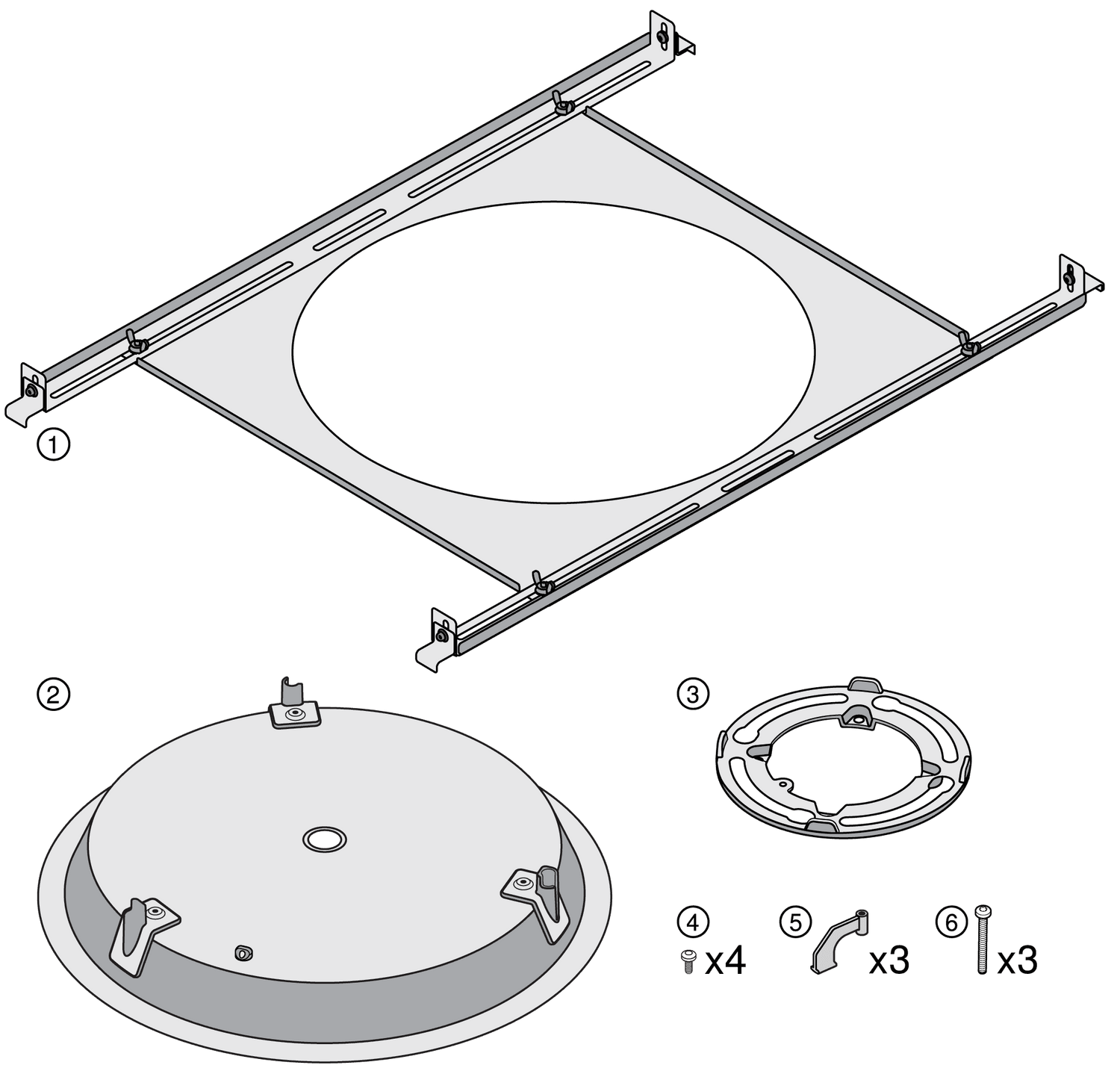 Shure A901-R-TB Tile bridge mounting accessory kit for MXA901-R microphones Audio Conferencing Shure