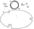 Shure A901W-R-GM Suspension mounting accessory kit for MXA901-R microphones (White) Audio Conferencing Shure