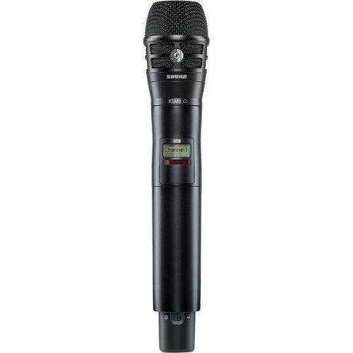 Shure AD2TA/K8B=-G57 Digital Handheld Wireless Microphone Transmitter with KSM8 Capsule (G57: 470 to 616 MHz, Black) (TAA-Compliant) Microphones Shure