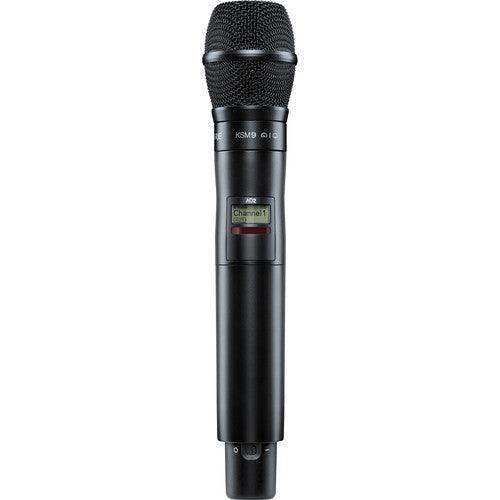 Shure AD2TA/K9B=-X55 Digital Handheld Wireless Microphone Transmitter with KSM9 Capsule (X55: 941 to 960 MHz, Black) (TAA-Compliant) Microphones Shure