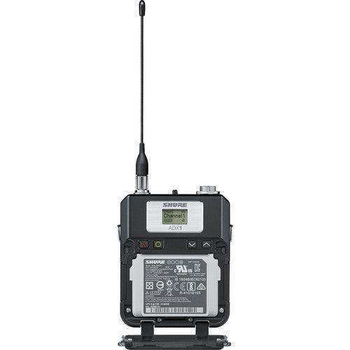 Shure ADX1TA=-G57 Digital Wireless Bodypack Transmitter with TA4M (G57: 470 to 608 MHz) (TAA-Compliant) Microphones Shure