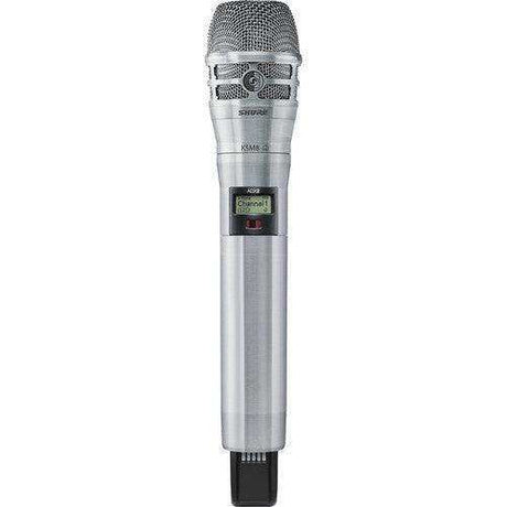 Shure ADX2TA/K8N=-G57 Digital Handheld Wireless Microphone Transmitter with KSM8 Capsule (G57: 470 to 616 MHz, Nickel) (TAA-Compliant) Microphones Shure