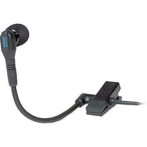 Shure BETA 98H/C-TA Miniature Cardioid Condenser Clip-On Horn Microphone with In-Line Preamp and XLR Connector (TAA-Compliant) Microphones Shure