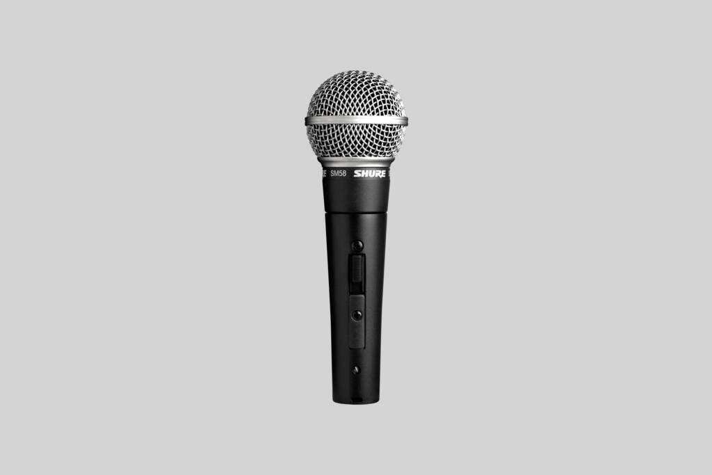 Shure Dynamic Microphone, Cardioid, Dark Grey, 3-pin XLR connector, No Cable included, With On/Off Switch - SM58S Audio Conferencing Shure