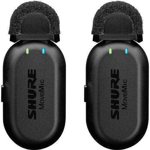 Shure MV-TWO-Z7 MoveMic Two 2-Person Clip-On Wireless Microphone System for Mobile Devices Microphones Shure