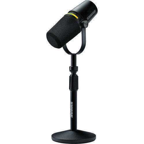 Shure MV7+-K-BNDL Podcast XLR/USB Microphone Bundle with Gator Desktop Stand (Black) Microphones Shure