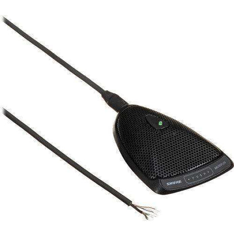Shure MX392/S-TA Microflex Supercardioid Boundary Microphone with Logic-Control LED for Installs (Unterminated Pigtail, Back Cable Exit) (TAA-Compliant) Microphones Shure