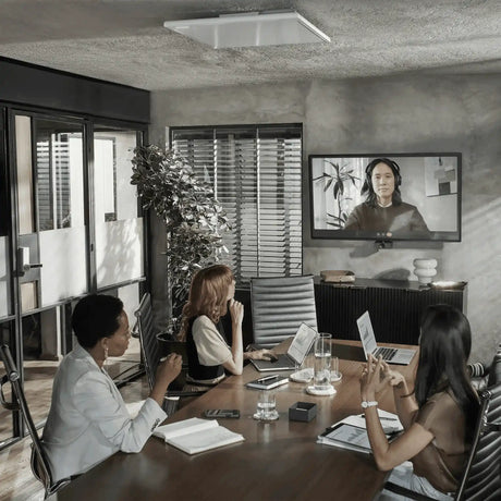 Shure MXA902W-S Integrated Conferencing Ceiling Array (White, Square) Audio Conferencing Shure