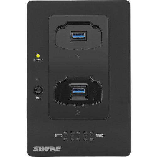 Shure MXWNCS2-TA Networked 2-Port Charging Station (TAA-Compliant) Microphones Shure
