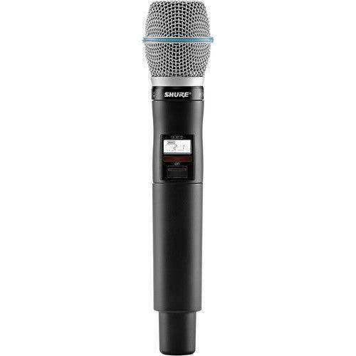 Shure QLXD2TA/B87C=-H50 Digital Handheld Wireless Microphone Transmitter with Beta 87C Capsule (H50: 534 to 598 MHz) (TAA-Compliant) Microphones Shure