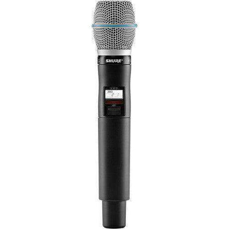 Shure QLXD2TA/B87C=-J50A Digital Handheld Wireless Microphone Transmitter with Beta 87C Capsule (J50A: 572 to 608 + 614 to 616 MHz) (TAA-Compliant) Microphones Shure