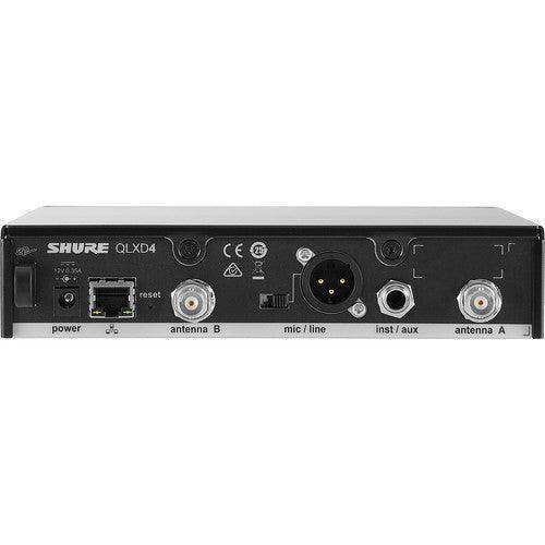 Shure QLXD4TA=-G50 Digital Wireless Receiver (G50: 470 to 534 MHz) (TAA-Compliant) Microphones Shure