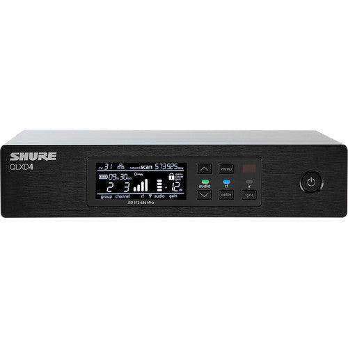 Shure QLXD4TA=-G50 Digital Wireless Receiver (G50: 470 to 534 MHz) (TAA-Compliant) Microphones Shure
