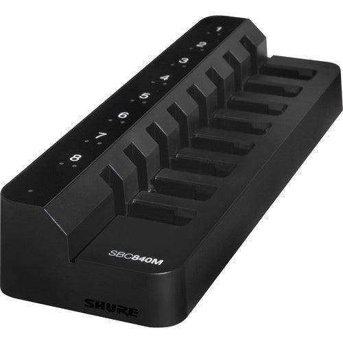 Shure SBC840M-US-TA Networked Eight-Bay Battery-Only Tray Charger (TAA-Compliant) Microphones Shure