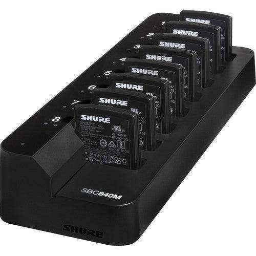 Shure SBC840M-US-TA Networked Eight-Bay Battery-Only Tray Charger (TAA-Compliant) Microphones Shure
