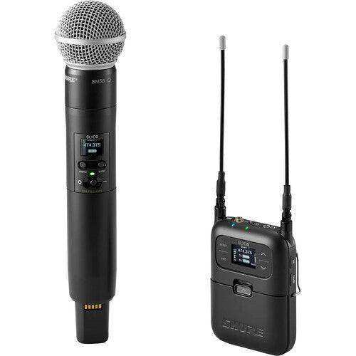 Shure SLXD25/SM58 Digital Camera-Mount Wireless Handheld Mic System with SM58 Capsule Microphones Shure