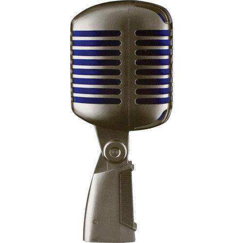 Shure Super 55 Supercardioid Dynamic Microphone (Chrome with Blue Foam) Microphones Shure