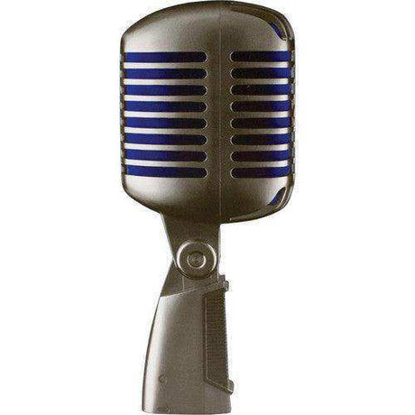Shure Super 55 Supercardioid Dynamic Microphone (Chrome with Blue Foam) Microphones Shure