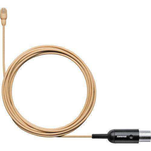 Shure TL47T/O-MTQG-TA Omnidirectional Lavalier Microphone with TA4F Connector and Accessories (Tan) (TAA-Compliant) Microphones Shure