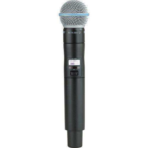 Shure ULXD2TA/B58=-V50 Digital Handheld Wireless Microphone Transmitter with Beta 58A Capsule (V50: 174 to 216 MHz) (TAA-Compliant) Microphones Shure
