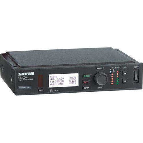 Shure ULXD4GVTA=-J50A Single-Channel Digital Wireless Receiver with Always-On Encryption (J50A: 572 to 608 + 614 to 616 MHz) (TAA-Compliant) Microphones Shure