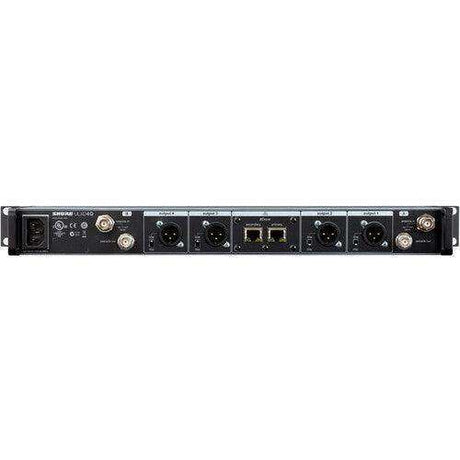 Shure ULXD4QGVTA=-J50A Quad-Channel Digital Wireless Receiver with Always-On Encryption (J50A: 572 to 608 + 614 to 616 MHz) (TAA-Compliant) Microphones Shure