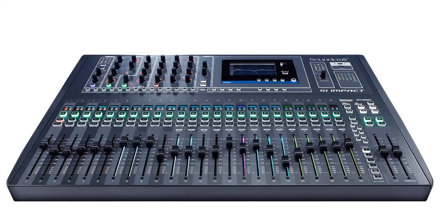 Soundcraft SI Impact 80-input Digital Mixing Console and 32-in/32-out USB Interface and iPad Control - 5056170 Audio Mixers Soundcraft