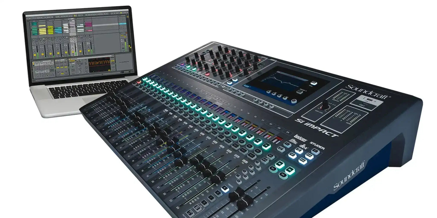 Soundcraft SI Impact 80-input Digital Mixing Console and 32-in/32-out USB Interface and iPad Control - 5056170 Audio Mixers Soundcraft