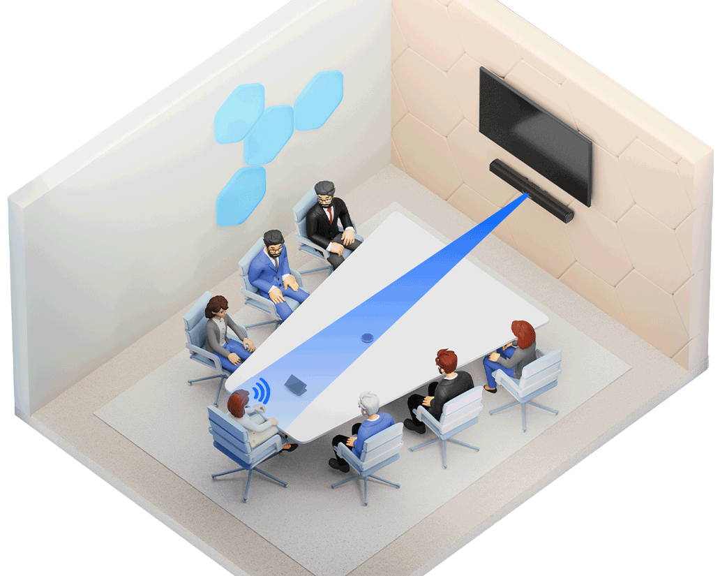 QSC RS-CB-TM – RoomSuite Table Microphone for Collaboration Bar Conference Room Microphones QSC