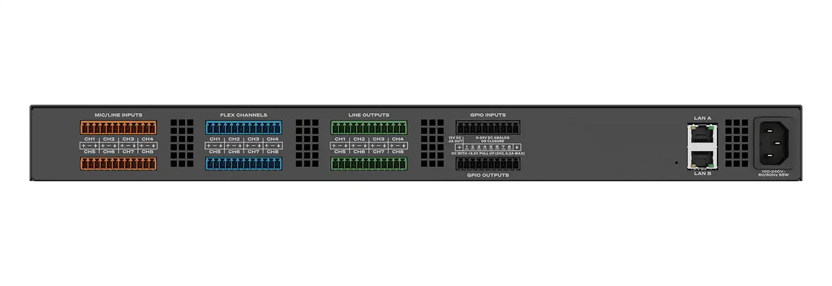 QSC QIO-24f – Q-SYS 24-Channel Flex I/O Network Audio Expander Room Control QSC