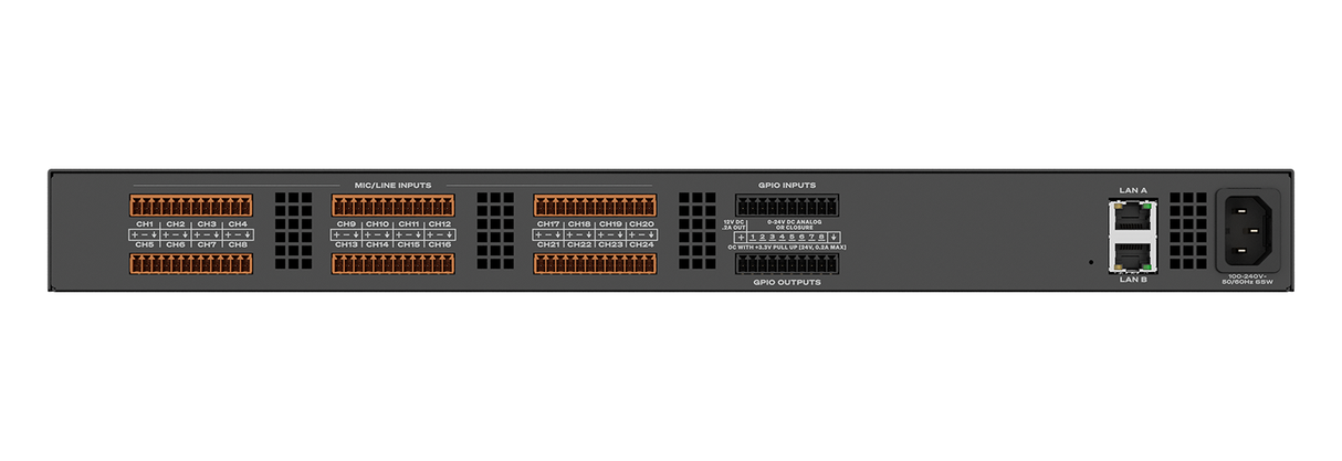 QSC QIO-ML24i Twenty-four (24) mic/line level inputs Room Control QSC