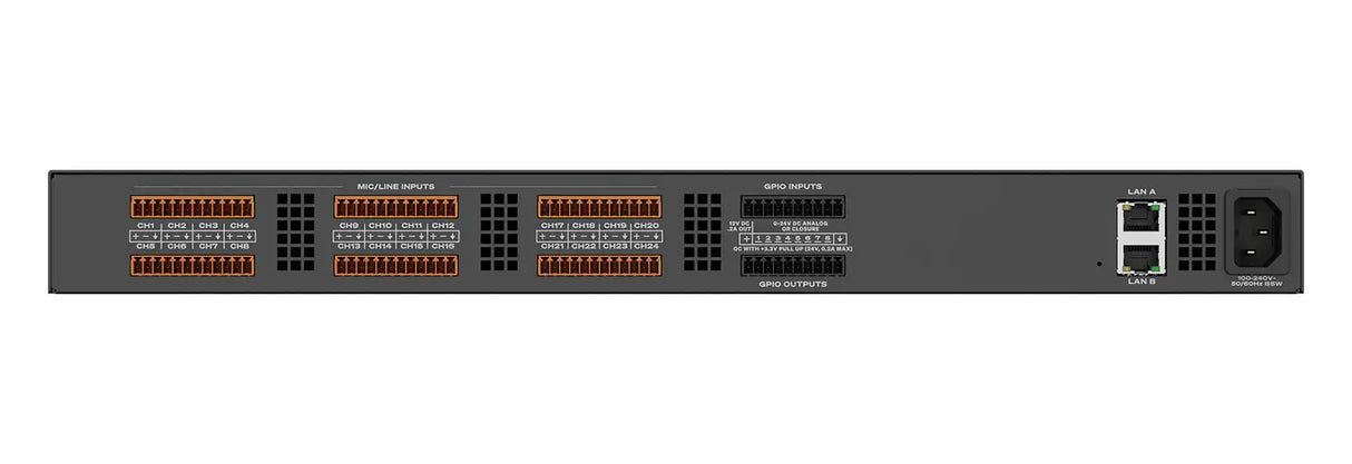 QSC QIO-ML24i – Q-SYS 24-Channel Mic/Line Input Expander Room Control QSC