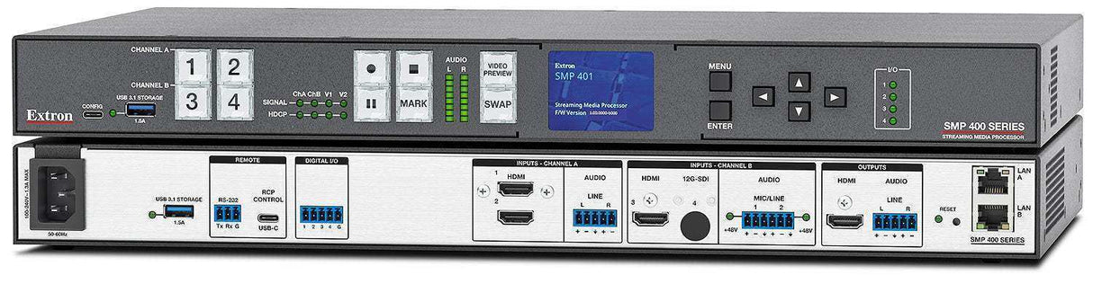 Extron SMP 401 Multi-Channel 4K Recording and Streaming Media Processor Video Transmitters Extron