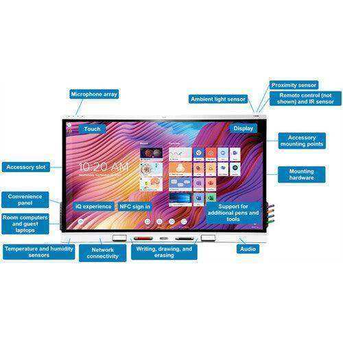 SMART Board 6000 Series 86" 4K Pro Interactive Display w/ iQ and Meeting Pro Software (Black Bezels, TAA compliant) - SBID-6586S-V3-P Interactive Displays Smart Technologies