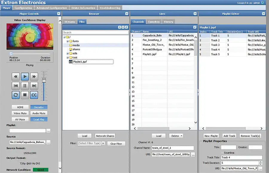 Extron SMD 202 H.264 Player and Decoder Video Transmitters Extron