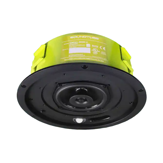 Soundtube CM52S-BGM-II-WH 5.25" In Ceiling Short Can Speaker with white magnetic grill Speakers Soundtube