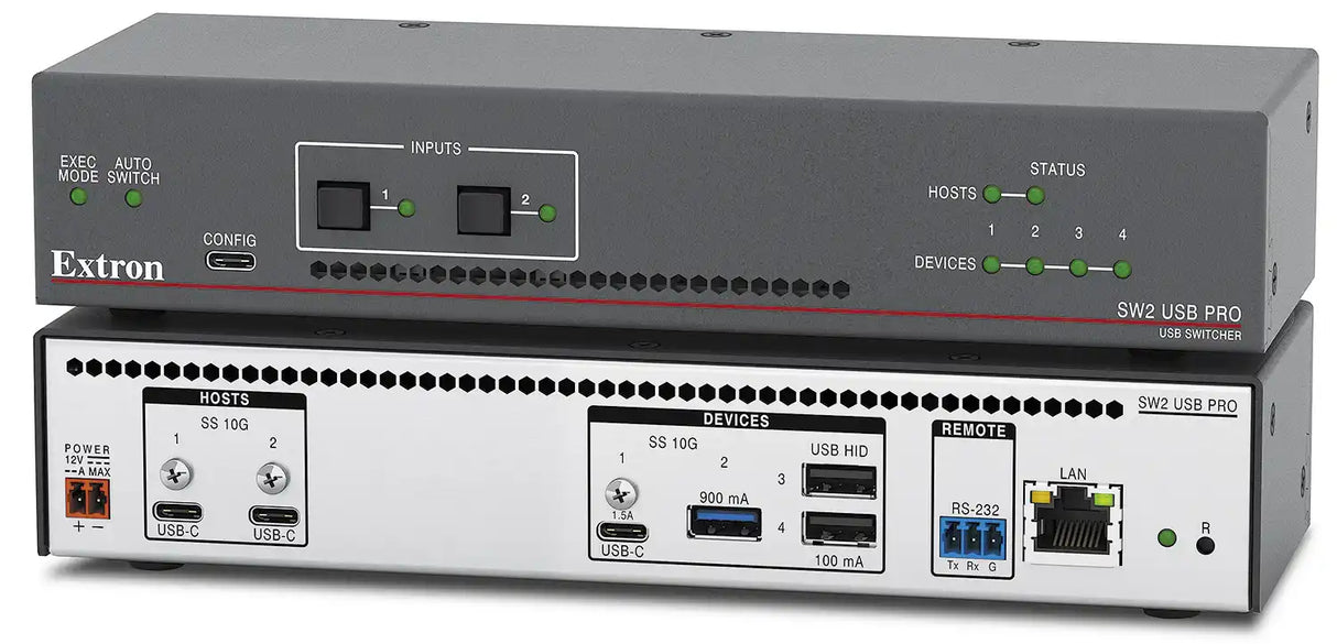 Extron SW4 USB Pro Four Input USB 10G Switcher Audio & Video Cables Extron