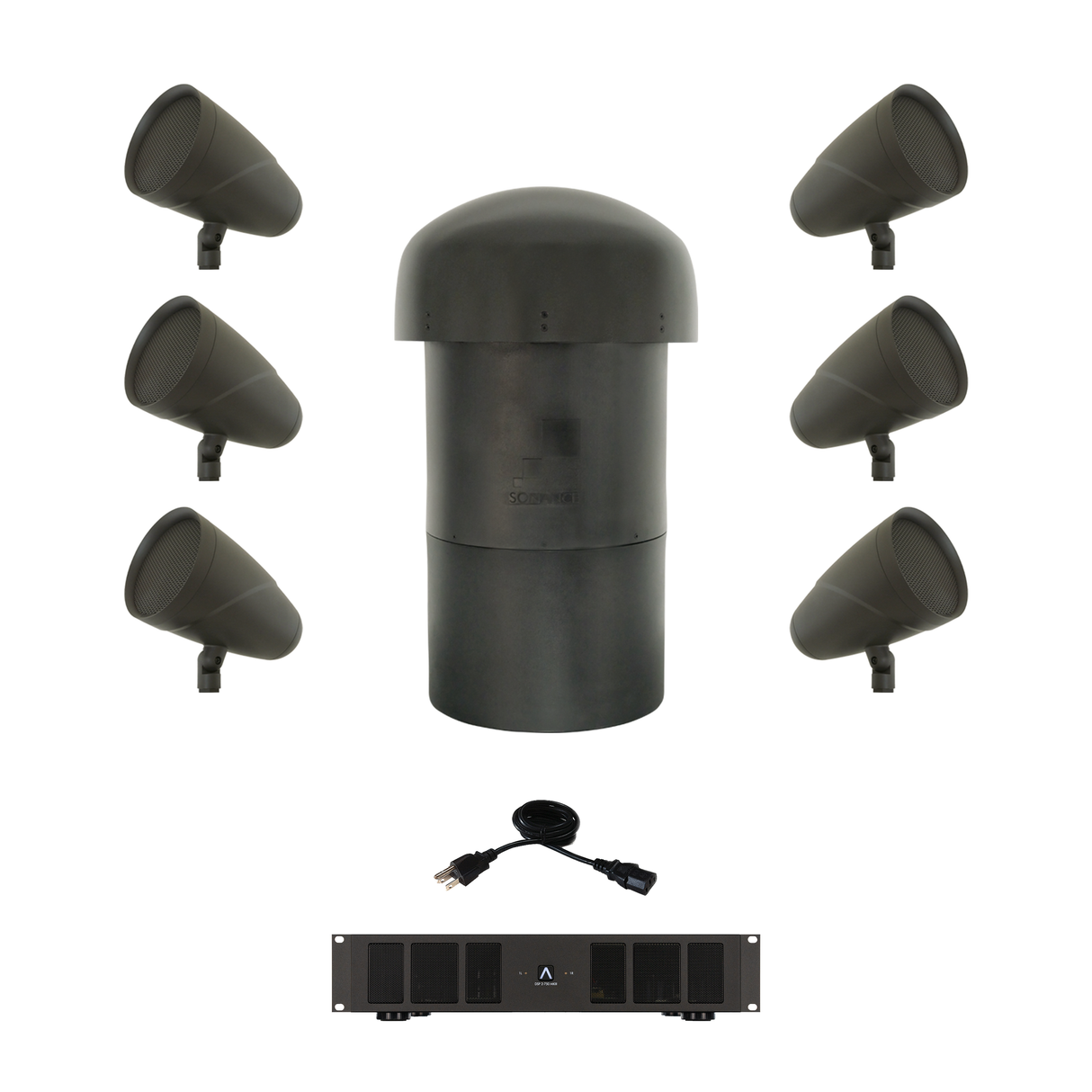 Sonance LS6T/LS12T 6.1 – Landscape Audio System with Amplifier Outdoor Speaker Systems Sonance