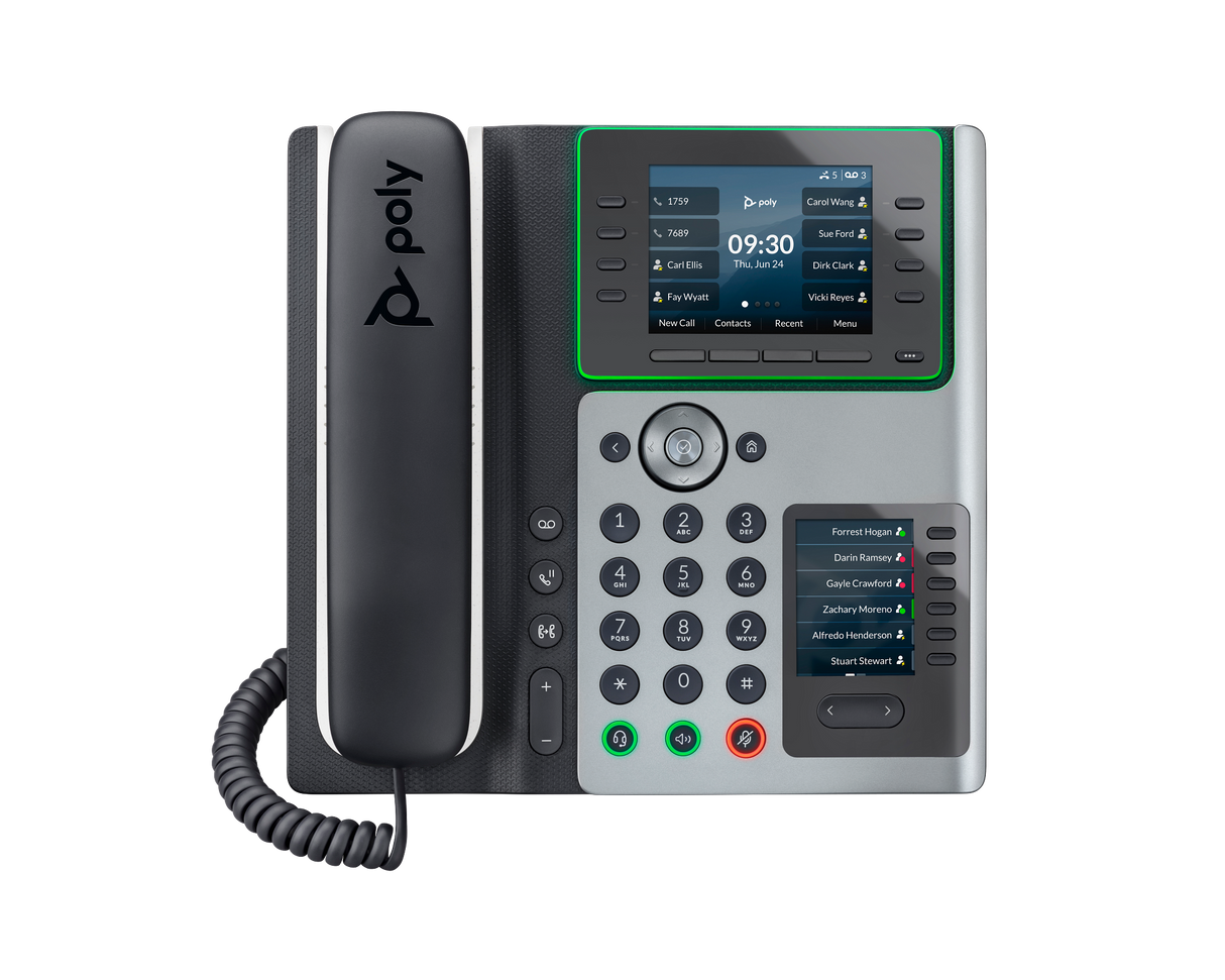 Poly Edge E400 IP Phone and PoE-enabled GSA/TAA Poly Voice Poly
