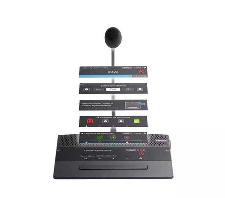 Televic Conference Tabletop Confidea Flex Digital Delegate Discussion Unit - 71.98.0133 Audio Conferencing Televic