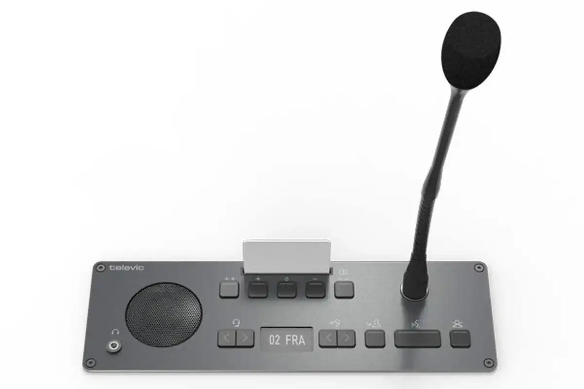 Televic Confidea F-CIV Flushmount Chairman Interpretation and Voting Unit - 71.98.0514 Audio Conferencing Televic